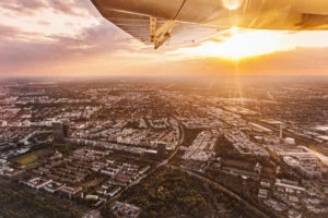 Munich city center sunset